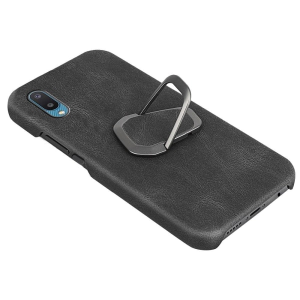 Stötsäkert läderfodral med oval kickstand för Samsung Galaxy M02 / A02 - Grön Grön