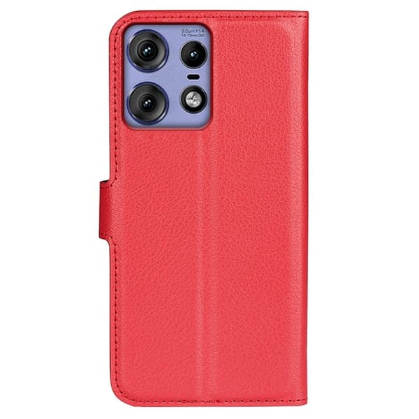 Classic Motorola Edge 50 Pro flip kuoret - Punainen Red