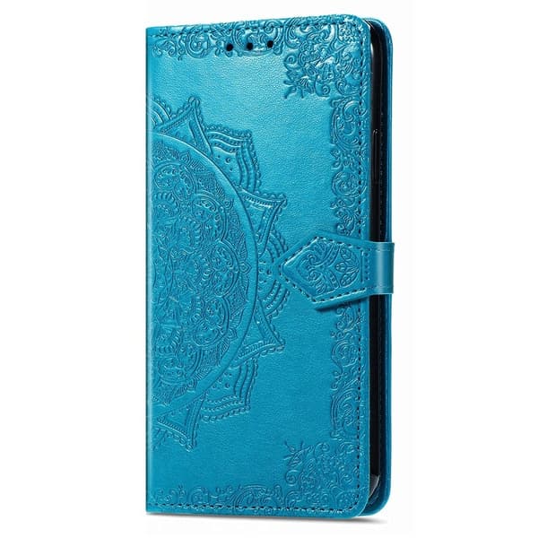 Mandala Samsung Galaxy A55 nahkakotelo - Sininen Blue