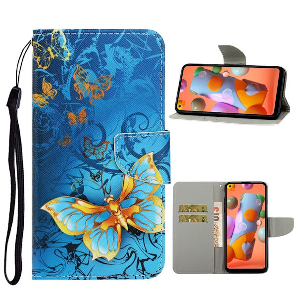 Wonderland Huawei P40 Lite E flip etui - Sommerfugle Multicolor