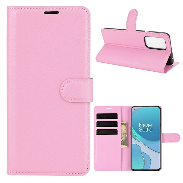 Classic OnePlus 9 Flip Etui - Lyserød Pink