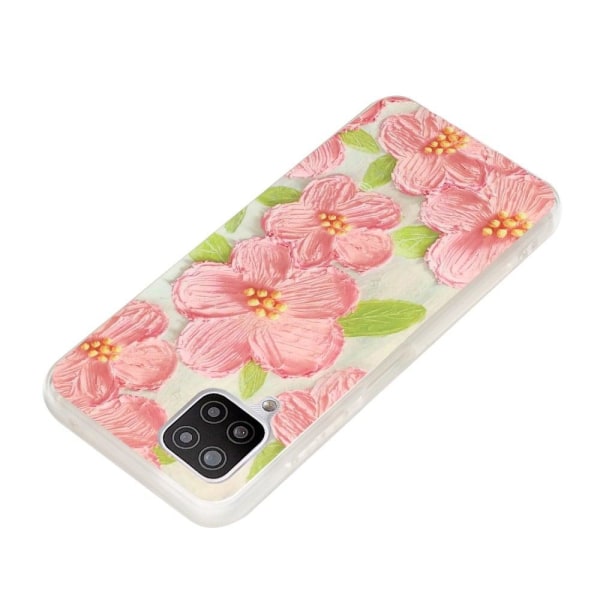 Deco Samsung Galaxy A22 4G Etui - Lyserøde Blomster Pink