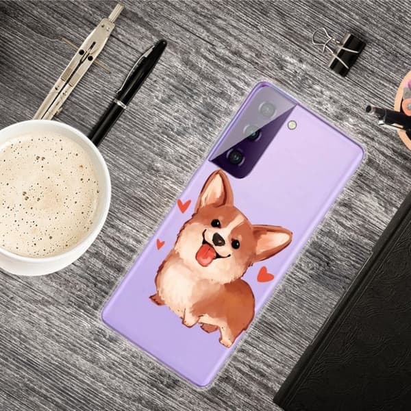 Deco Samsung Galaxy S21 FE skal - Hund Brun