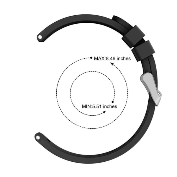 Samsung Galaxy Watch Active raidallinen silikoninen kellonauha - Musta Black