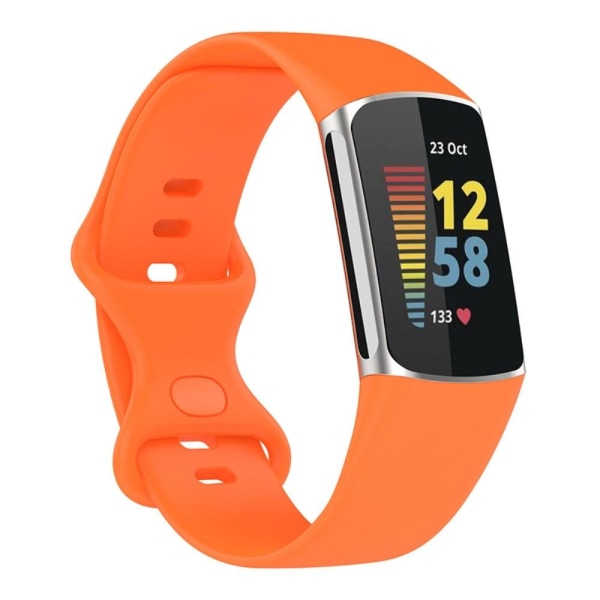 Fitbit Charge 5 silikone-urrem - Orange / Størrelse: S Orange