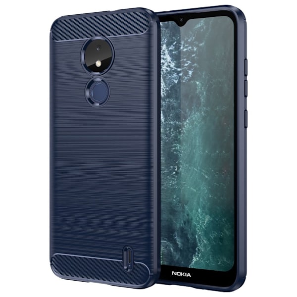 Carbon Flex Nokia C21 deksel - Blå Blue