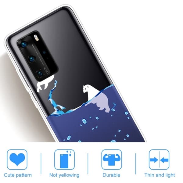 Deco Huawei P40 Cover - Isbjørn Blue