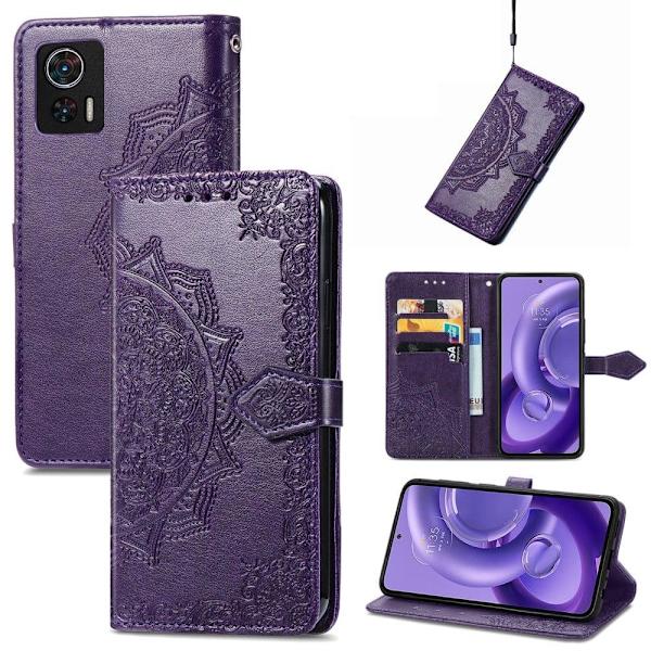 Mandala Motorola Edge 30 Neo Läppäkotelo - Violetti Purple