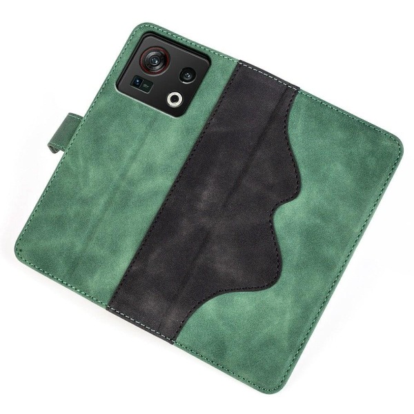 Tvåfärgat ZTE nubia Z40S Pro fodral i läder - Grön Grön