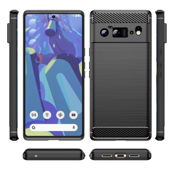 Carbon Flex Google Pixel 6 Pro skal - Svart Svart