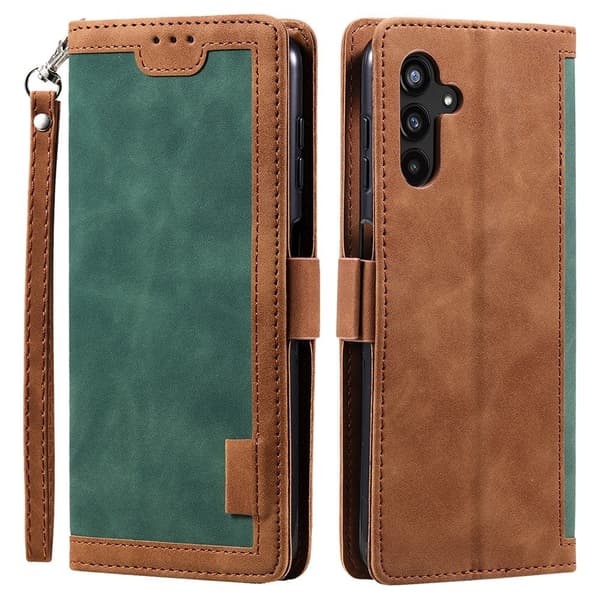 Surburbian Samsung Galaxy A56 læder flip etui - Grøn Green