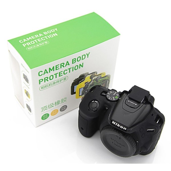 Nikon D5600/D5300 blød silikone beskyttende etui - Sort Black