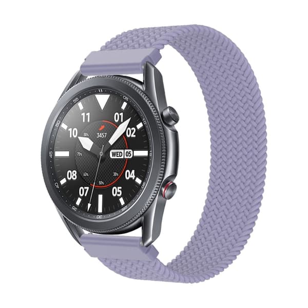 Samsung Galaxy Watch 3 (45 mm) elastisk nylon-urrem - Lavendel Lilla Størrelse: L Purple