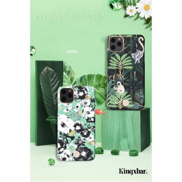 Kingxbar iPhone 11 Pro Max Blossom Swarovski Etui - Marguerit Green