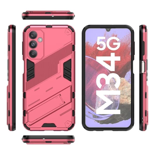 Stöttåligt Samsung Galaxy M34 hybridskal - Rosa Rosa