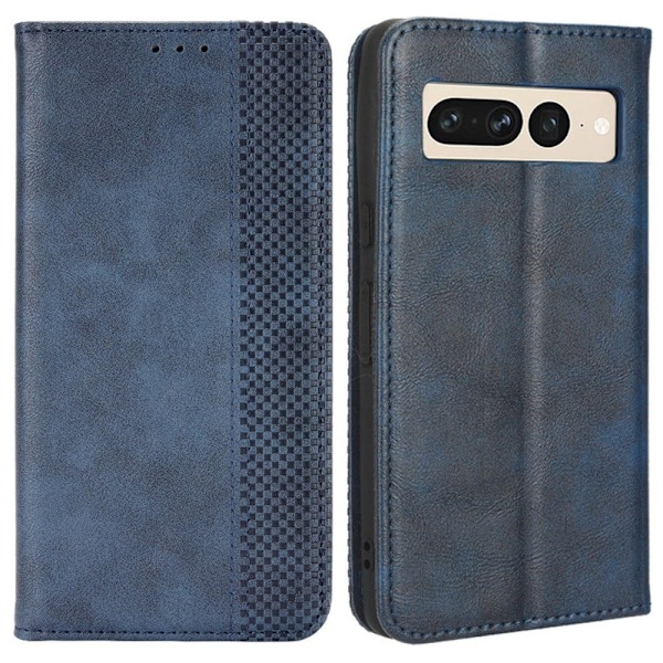 Bofink Vintage läder Google Pixel 7 Pro fodral - Blå Blå