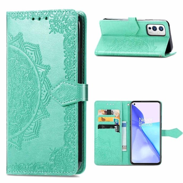 Mandala OnePlus 9 Flip Etui - Grøn Green