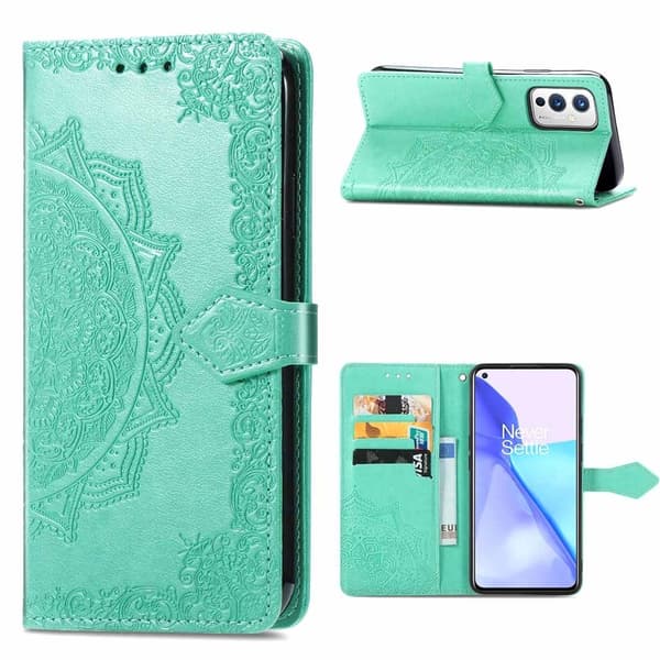 Mandala OnePlus 9 Flippetui - Grønn Green