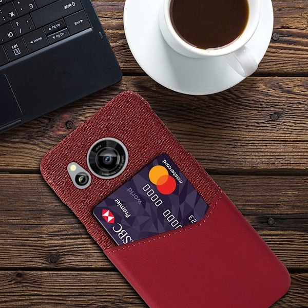 Bofink Sharp Aquos Sense 7 Card Suojakuori - Punainen Red