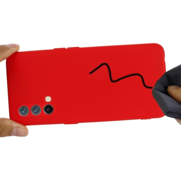 Matte Liquid Silikoni Suojakuori For OnePlus Nord CE 5G - Punain Red