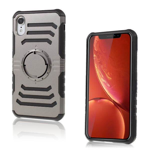 iPhone 9 beskytter cover af hybridmateriale - Grå Silver grey
