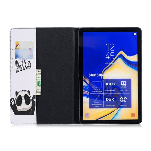 Samsung Galaxy Tab S4 PU-läderfodral med mönster - Hej Panda multifärg