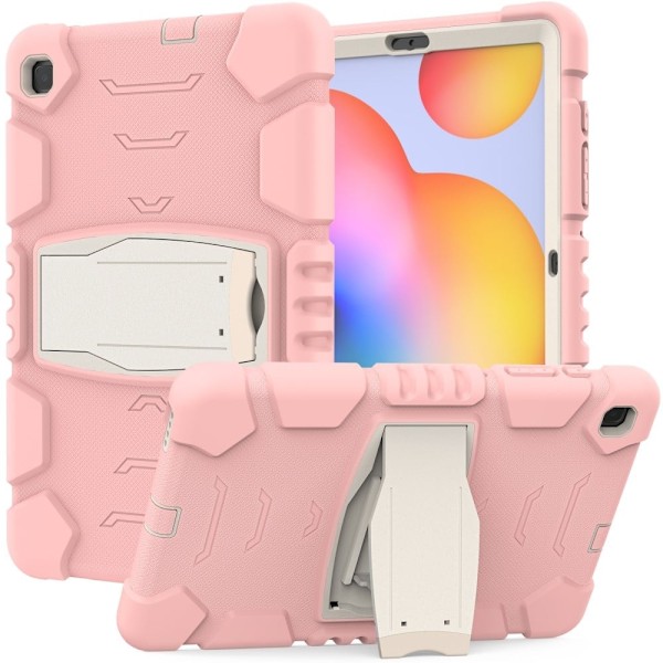 Samsung Galaxy Tab S6 Lite silikonisuojus jalustalla - Kirsikankukat Vaaleanpunainen Pink