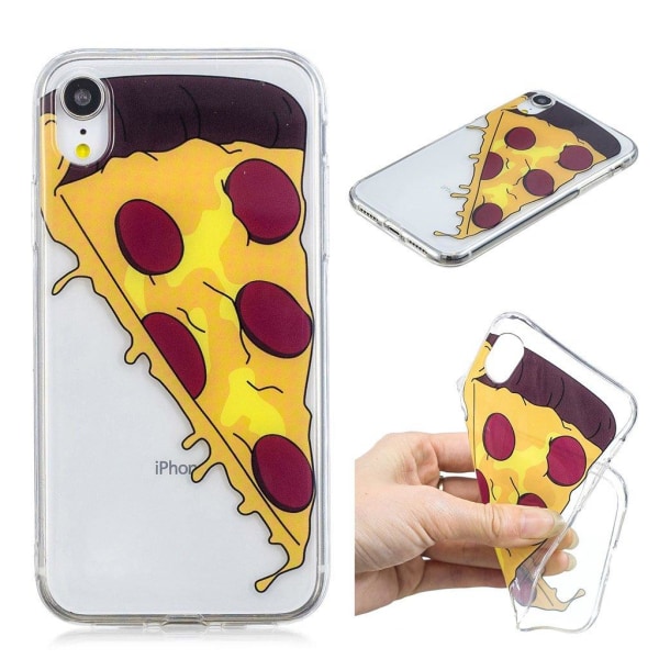 iPhone Xr soft case med mønstertryk - Pizza Multicolor