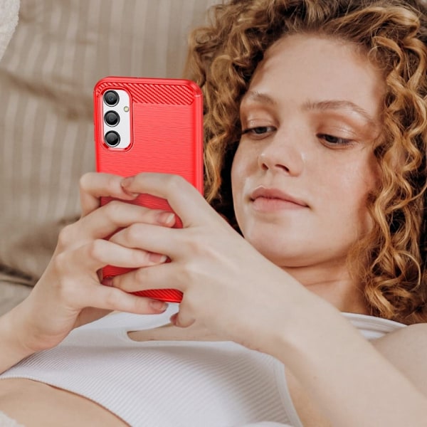 Carbon Flex Etui Samsung Galaxy A24 4G - Rød Red
