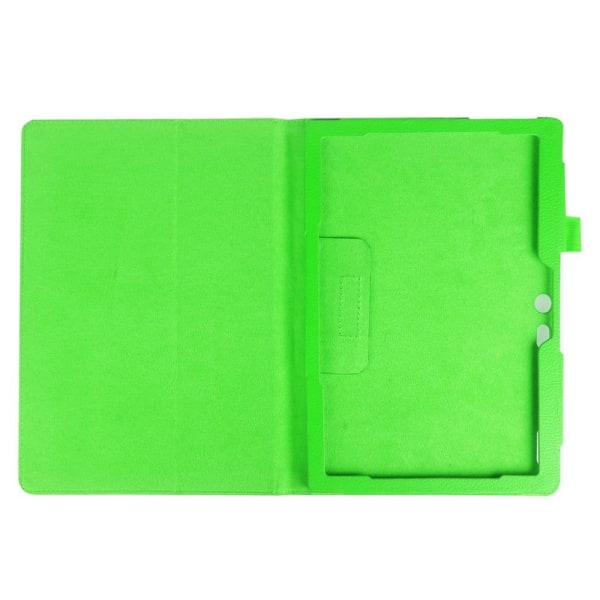 Amdrup læder-etui med litchi overflade til Lenovo Tab 2 A10-30 X30F - Grøn Green