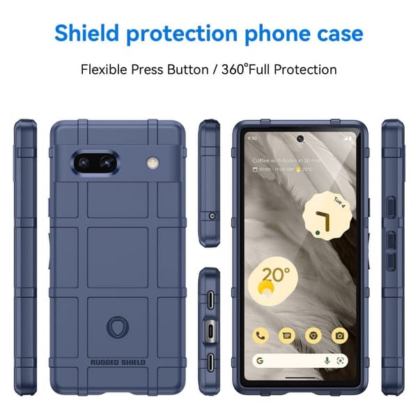 Rugged Shield Etui Google Pixel 7a - Blå Blue
