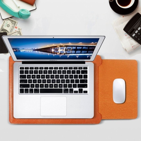 MacBook Pro 15 Touchbar beskyttelsetaske i læder med etui til mu Orange