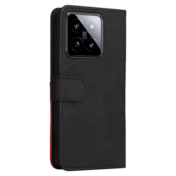 Tekstureret Xiaomi 14 læderetui med rem - Sort Black