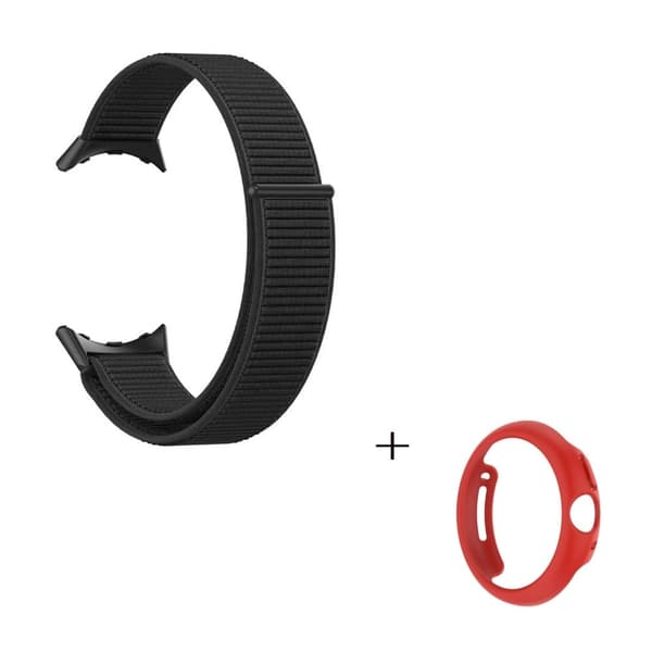 Elastisk klokkerem i nylon med svart deksel til Google Pixel Watch - Svart Black