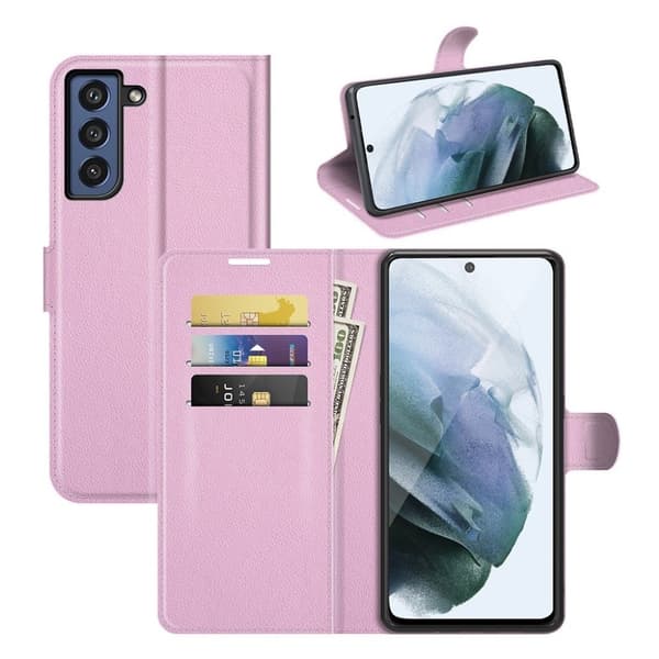 Classic Samsung Galaxy S21 FE Flippetui - Rosa Pink