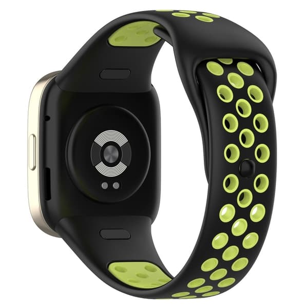 Xiaomi Redmi Watch 3 / Lite 3 dobbeltfarvet silikone rem - Sort / Citron Green