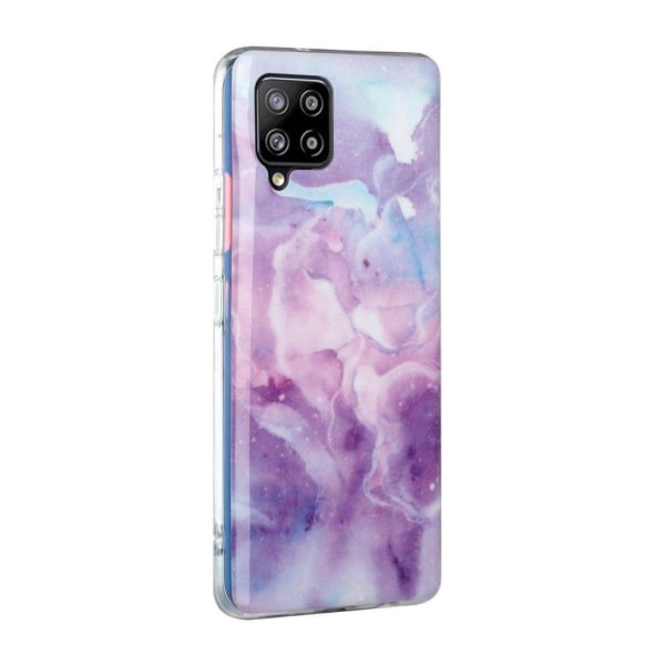 Marble design Samsung Galaxy A42 5G kotelot - Violetti Pilvet Purple