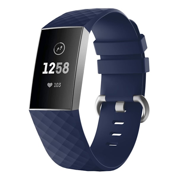 Fitbit Charge 3 klokkereim av silikon - Blå Blue
