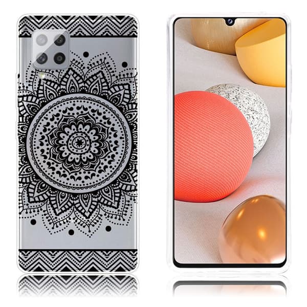 Deco Samsung Galaxy A42 5G kotelot - Mandala Kukka Black