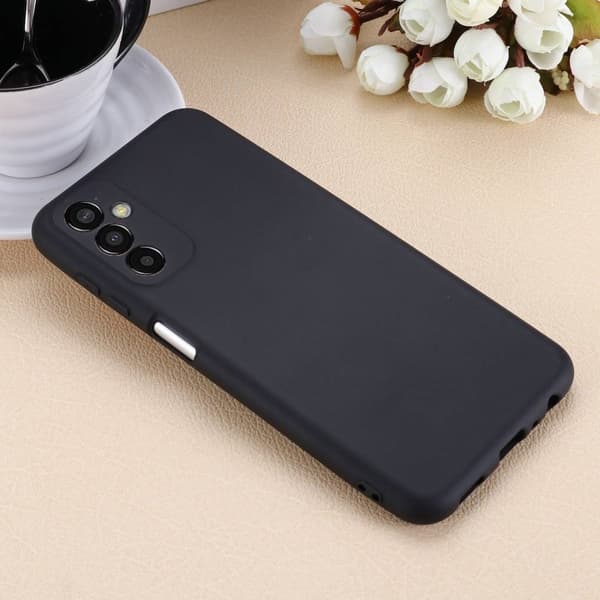 Matt flytende silikondeksel for Samsung Galaxy M13 4G - Svart Black