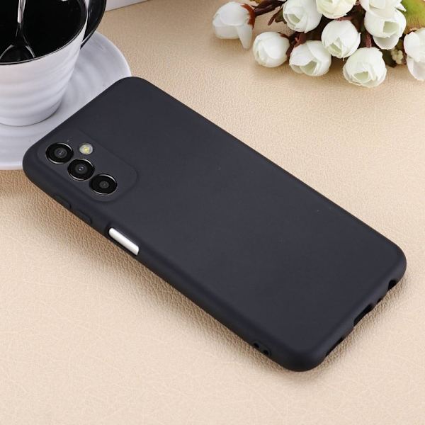 Matte Liquid silikone cover til Samsung Galaxy M13 4G - Sort Black