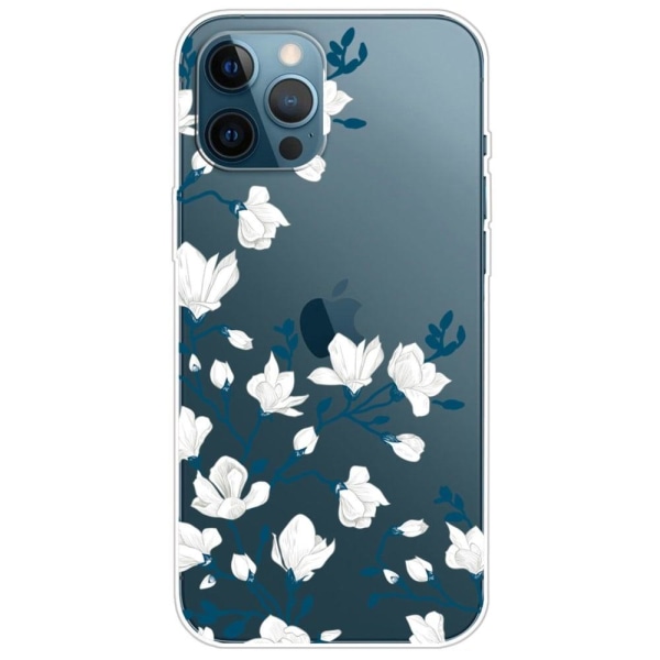 Deco iPhone 14 Pro skal - Vit Blomma Vit