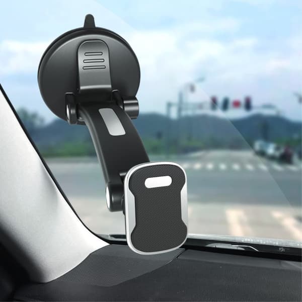 CT15 drejelig magnetisk biltelefonholder med lang arm Black