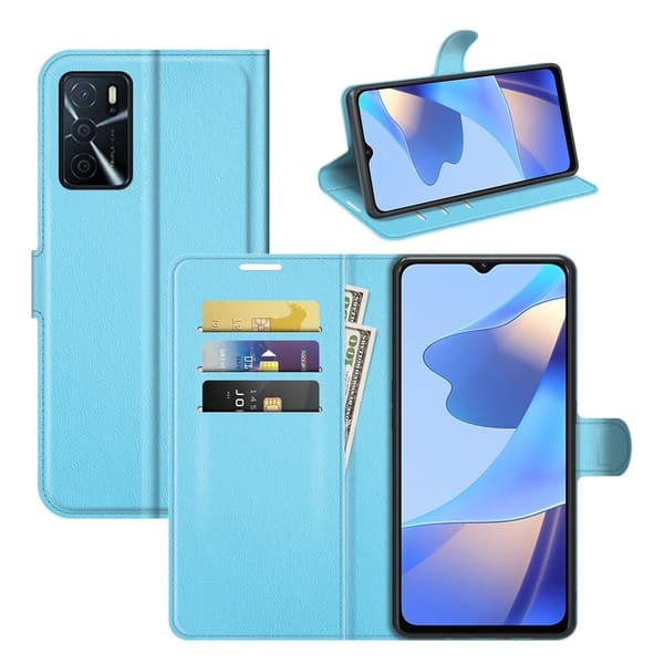 Classic Oppo A54s / Oppo A16s / Oppo A16 flip etui - Blå Blue