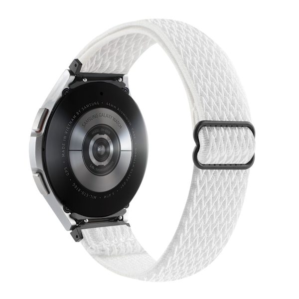 Samsung Galaxy Watch 5 / 4 elastisk nylonrem - Hvit White