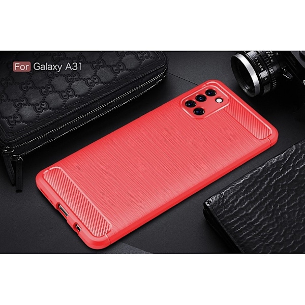 Carbon Flex Cover - Samsung Galaxy A31 - Rød Red