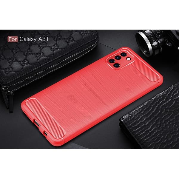 Carbon Flex deksel - Samsung Galaxy A31 - Rød Red