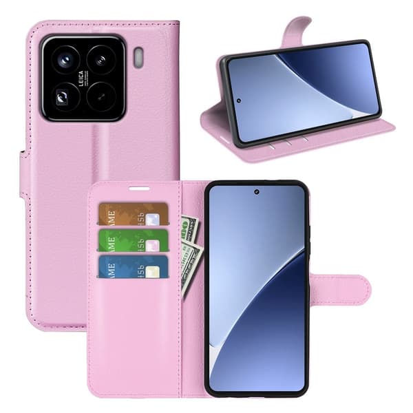 Classic Xiaomi 15 Pro flip etui - Rosa Pink