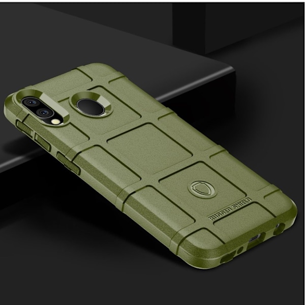 Rugged Shield Samsung Galaxy A10 cover - Militærgrøn Green