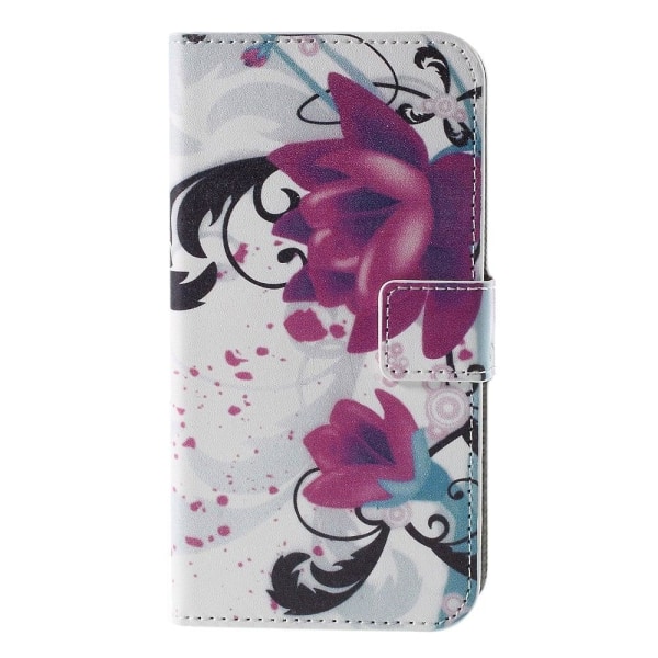 Moberg Huawei Y625 Nahkakotelo Korttitaskuilla - Kapokki Kukka Multicolor